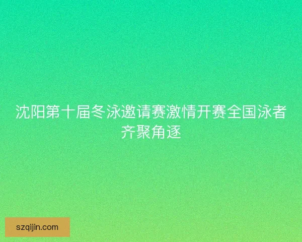 沈阳第十届冬泳邀请赛激情开赛全国泳者齐聚角逐